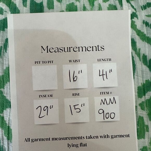 Nanette Lepore Green Print Palazzo Wide Leg Pant Size M - Picture 11 of 11